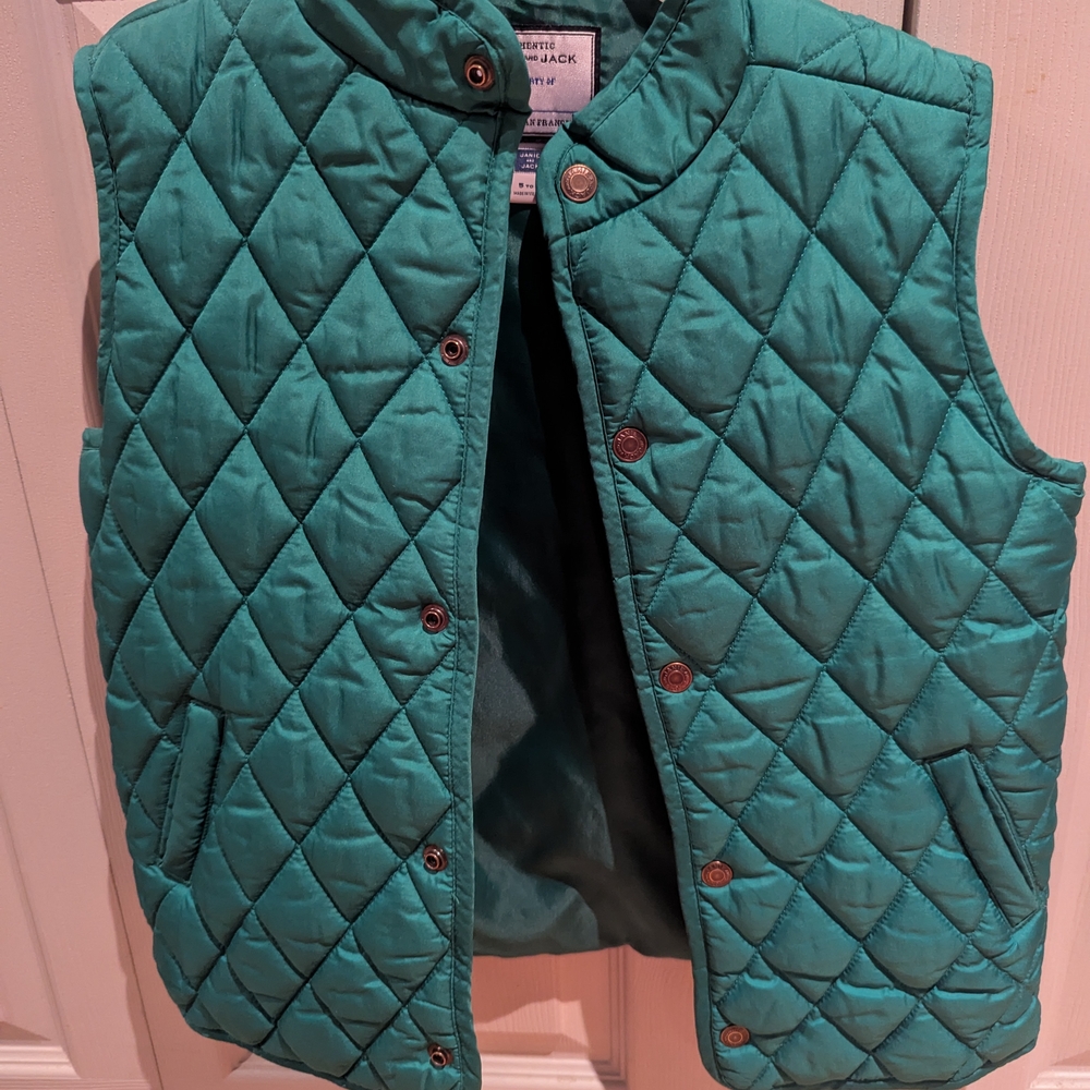 Janie And Jack Green Quilted Vest